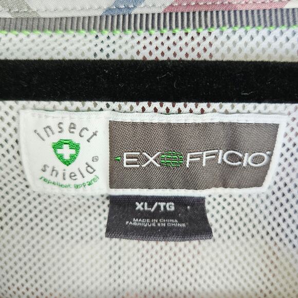 ExOfficio Insect Shield Plaid Button Up Shirt XL Long Sleeve Outdoor Hiking Fish - Picture 9 of 14